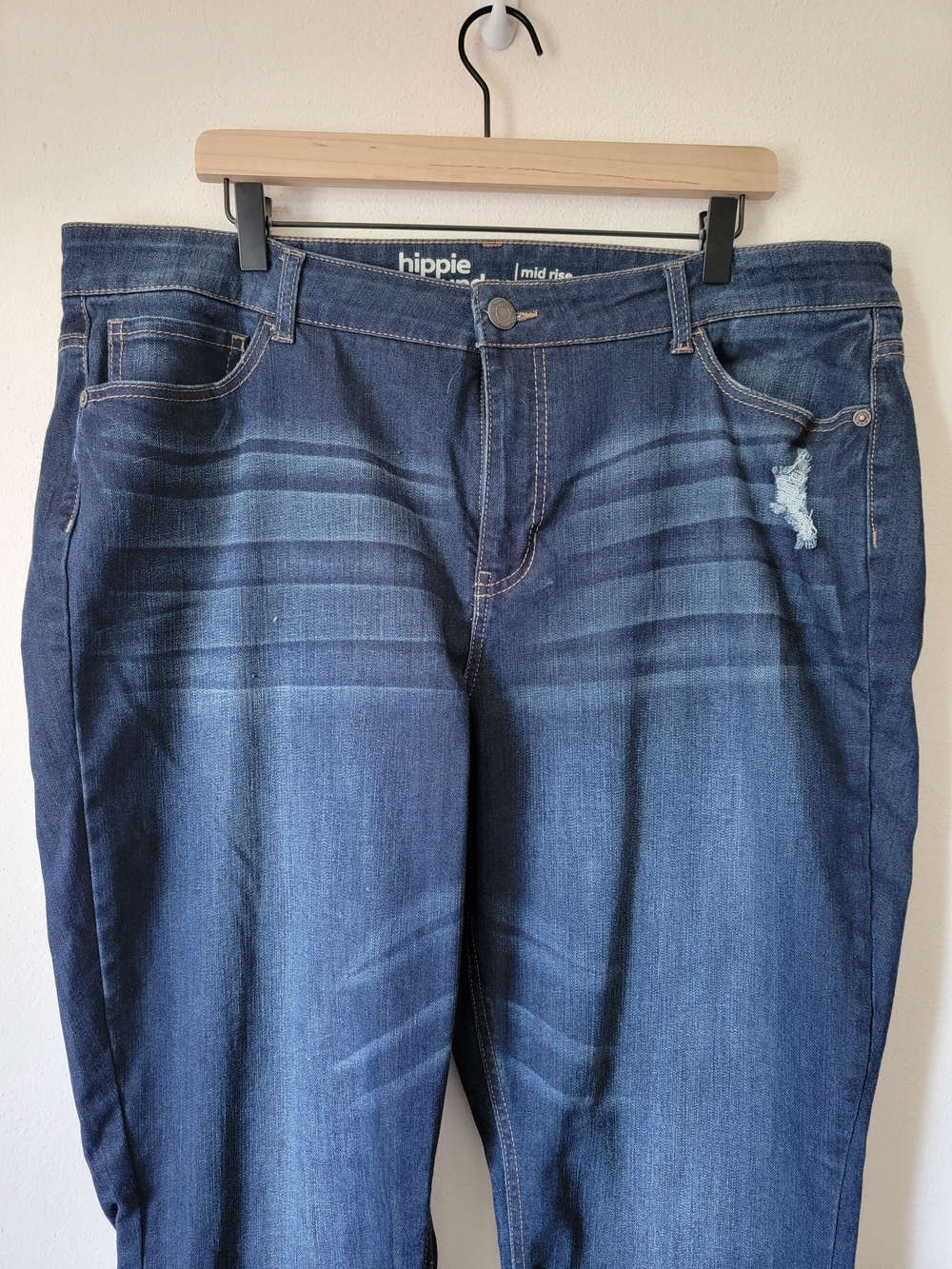 hippie laundry Women's Dark Blue Skinny Mid Rise Jeans Size 22 - Picture 3 of 11